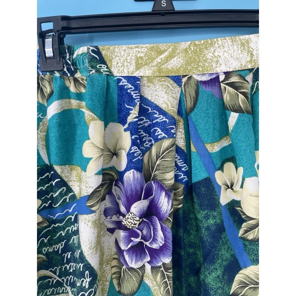 Vintage‎  Norton McNaughton Midi Skirt Set Sz P6 Pull On Tropical 80s